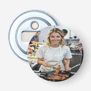 Cooking Bacon Photo Customize Bottle Opener