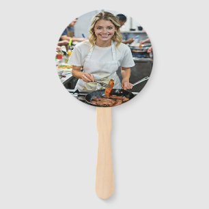 Cooking Bacon Photo Customize Hand Fan