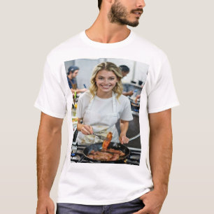 Cooking Bacon Photo Customize T-Shirt