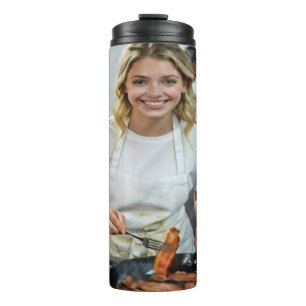 Cooking Bacon Photo Customize Thermal Tumbler