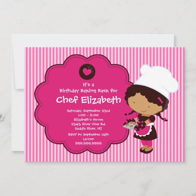 Cooking Baking Birthday Party Invitation (Front)