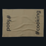 Cooking BBQ Cook Chef Hashtags Fun CricketDiane Tea Towel<br><div class="desc">Fun hashtags kitchen towels for cooks, chefs, picnics and barbecues with hashtag cooking and hashtag food on each end, and a khaki / french grey solid colour background make for a perfect fun gift and addition to any modern kitchen. CricketDiane Designer/ Artist 2016 (2014) and Cricket House Studios Art and...</div>