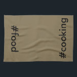 Cooking BBQ Cook Chef Hashtags Fun CricketDiane Tea Towel<br><div class="desc">Fun hashtags kitchen towels for cooks, chefs, picnics and barbecues with hashtag cooking and hashtag food on each end, and a khaki / french grey solid colour background make for a perfect fun gift and addition to any modern kitchen. CricketDiane Designer/ Artist 2016 (2014) and Cricket House Studios Art and...</div>