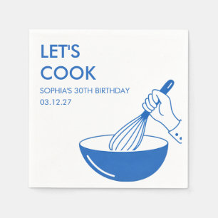 Cooking Birthday Party Chef Foodie Culinary Modern Napkin