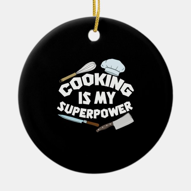 Cooking Ceramic Ornament (Front)