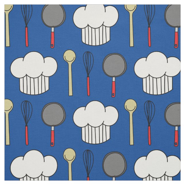 Cooking Chef Cute Kids Baking Kitchen Fabric (Swatch)