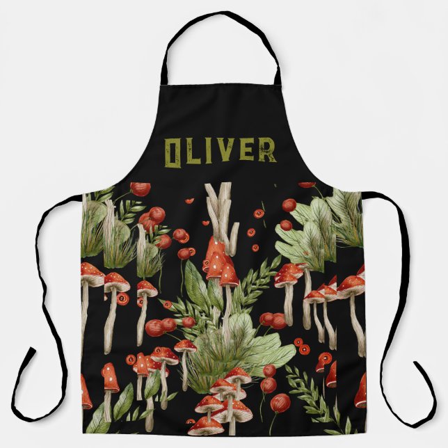 Cooking Chef Mushroom Apron (Front)