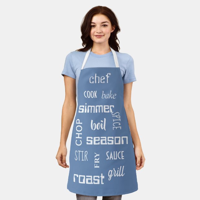 Cooking Chef Words Blue Apron (Worn)