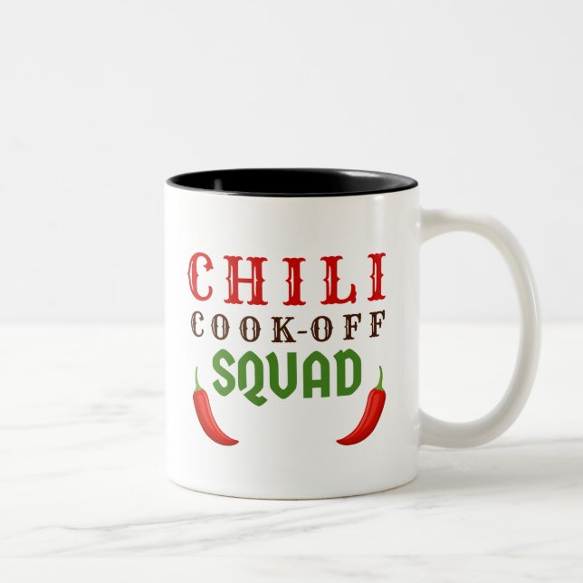Cooking Competition Chilli Cook Off Squad  Two-Tone Coffee Mug (Right)