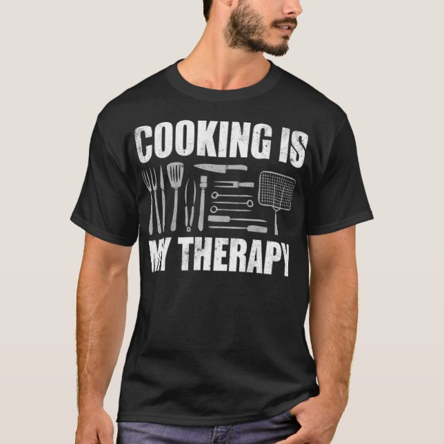 Cooking Cook Chef Food Grill Kitchen Pan Gift donu T-Shirt (Front)