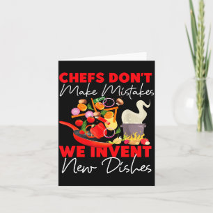 Cooking Cook Kitchen Chef Chefs Don't Make Mistake Card