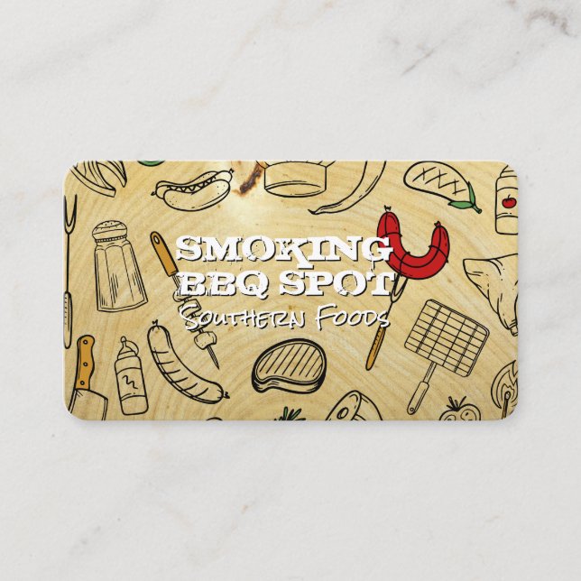 Cooking Culinary Pattern Business Card (Front)