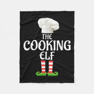 Cooking Elf Matching Family Group Christmas Party  Fleece Blanket