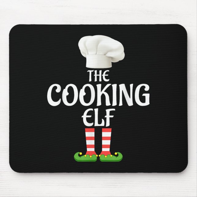 Cooking Elf Matching Family Group Christmas Party  Mouse Pad (Front)
