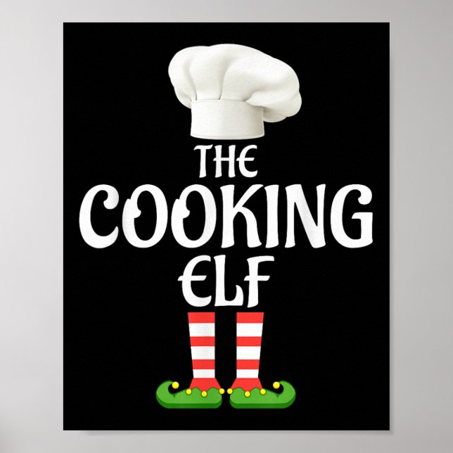 Cooking Elf Matching Family Group Christmas Party  Poster (Front)