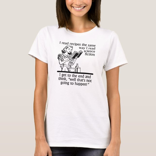 Cooking Fiction Funny T-shirt (Front)