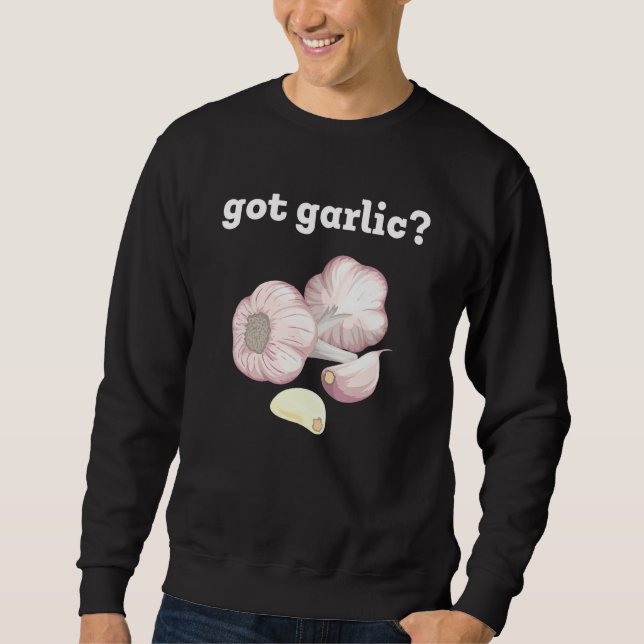 Cooking Garlic Cloves Bulbs Sweatshirt (Front)