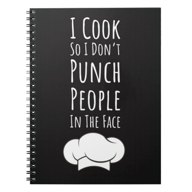 Cooking Gifts For Men For Him Typography Trendy Notebook (Front)