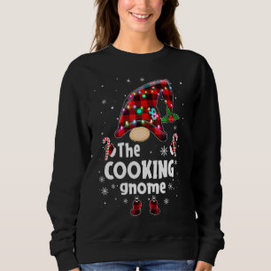 Cooking Gnome Buffalo Plaid Matching Family Christ Sweatshirt