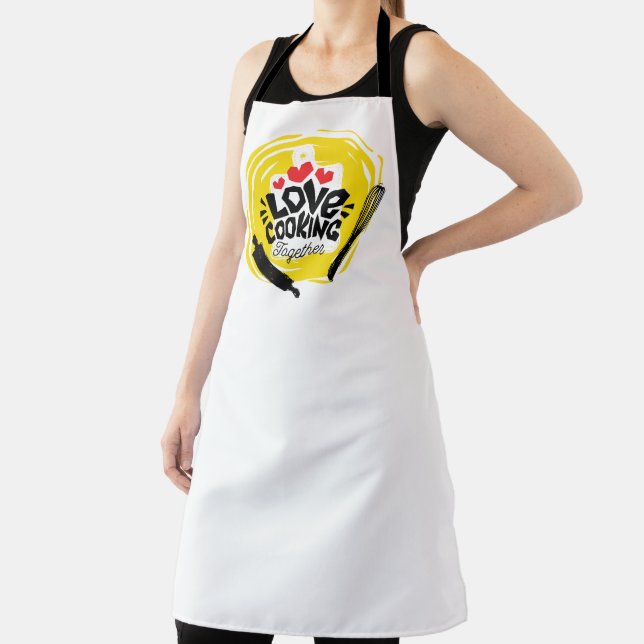 Cooking Harmony: Love in the Kitchen Apron (Insitu)