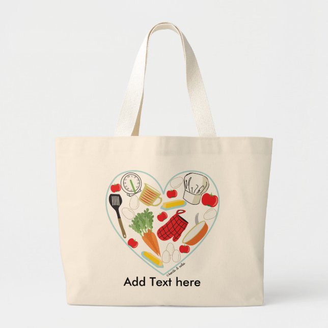 Cooking Heart Tote Bag (Front)