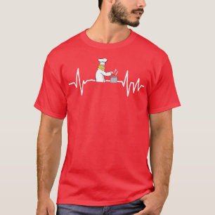 Cooking Heartbeat Kitchen Baking Culinary Chef Foo T-Shirt