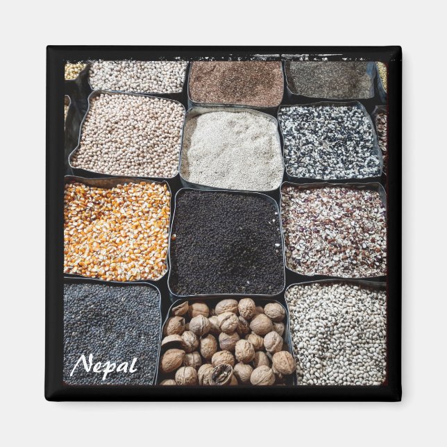 Cooking in Himalayas, basic ingredients - Nepal Magnet (Front)