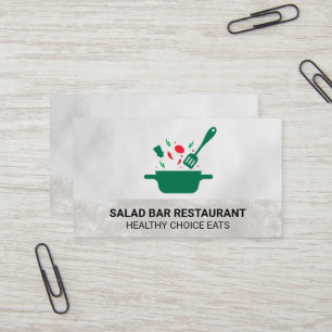 Cooking in Pot and Spatula Business Card