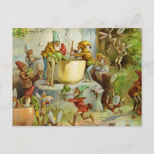 Cooking In The Gnome Kitchen Postcard