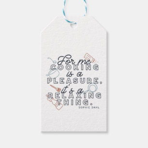Cooking is a Pleasure Thing Typography II Gift Tags