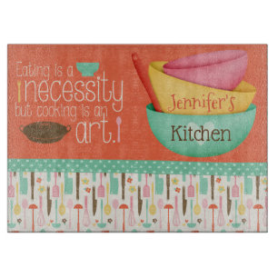 Cooking Is An Art Personalised Cutting Board
