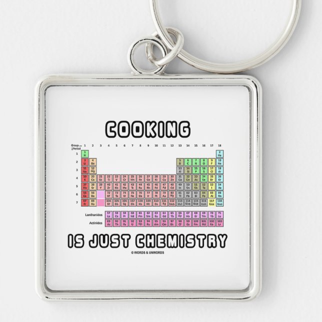 Cooking Is Just Chemistry (Periodic Table) Key Ring (Front)