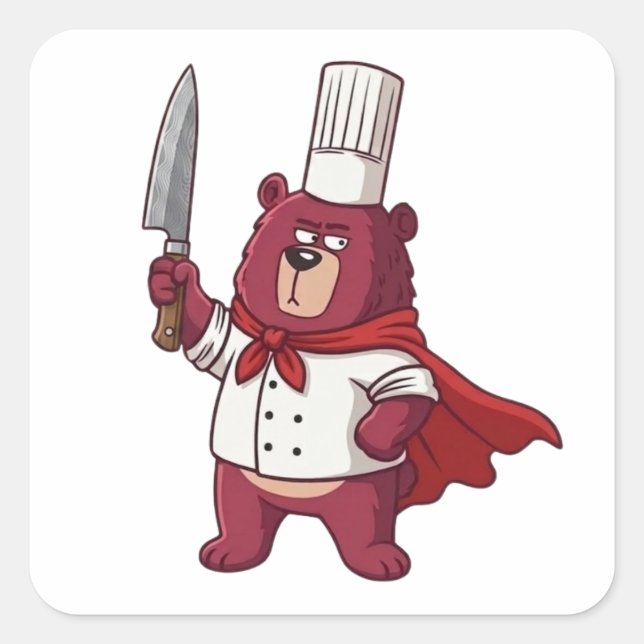 Cooking Is My Superpower Square Sticker (Front)
