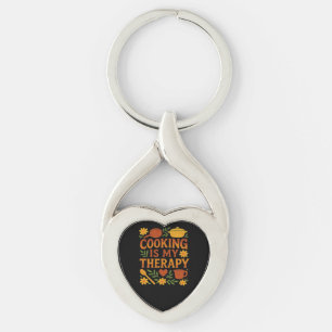 Cooking is my therapy Oversized T-Shirt Key Ring