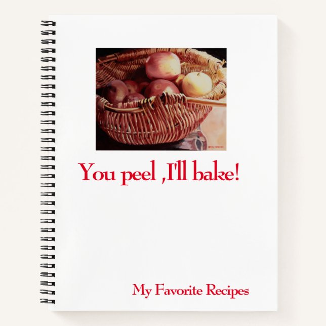 Cooking Journal with image of basket of apples (Front)