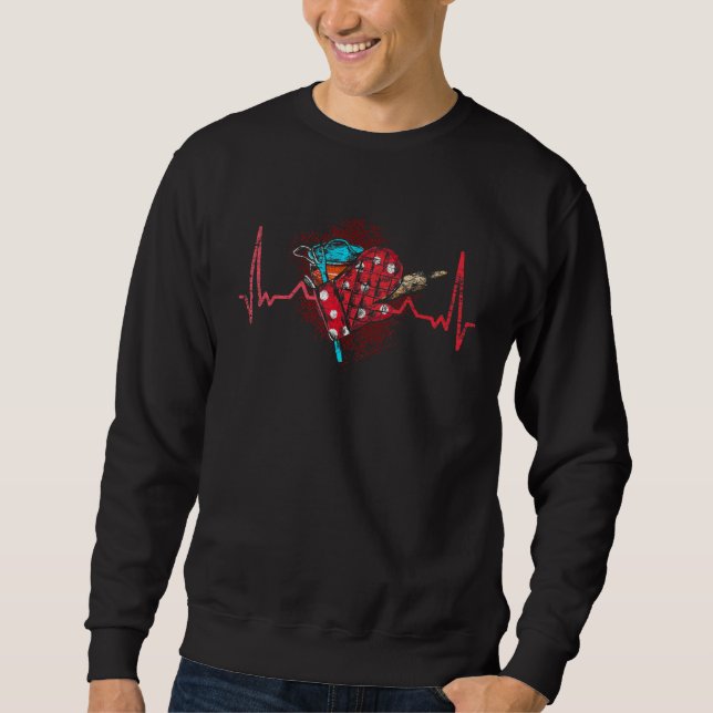 Cooking  Meal Cooking Hobby Food Chef Heartbeat Co Sweatshirt (Front)
