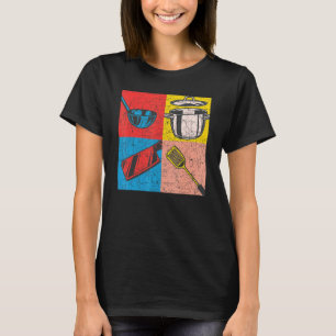 Cooking Meal Hobby Cook Gourmet Food Pop Art Chef T-Shirt