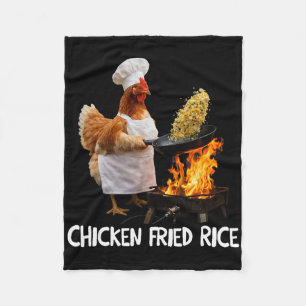 Cooking Meme Chicken Chef Funny Humour Chicken Fri Fleece Blanket