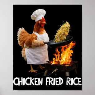 Cooking Meme Chicken Chef Funny Humour Chicken Fri Poster