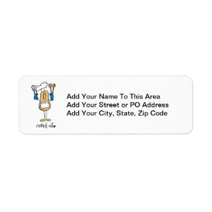 Cooking Nut T-shirts and Gifts Return Address Label