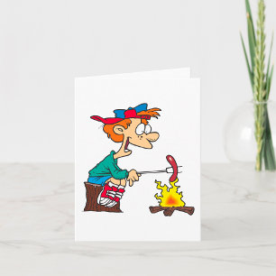 Cooking On A Campfire Card