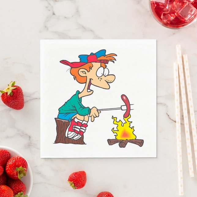 Cooking On A Campfire Napkin (Creator Uploaded)