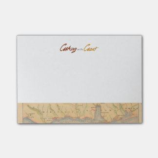 Cooking on the Coast | Post-It Notes with Map