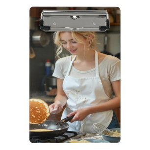 Cooking Pancakes Photo Customize Mini Clipboard