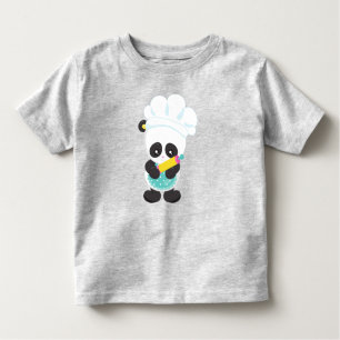 Cooking Panda, Baking Panda, Apron, Rolling Pin Toddler T-Shirt