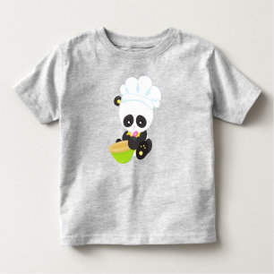 Cooking Panda, Baking Panda, Cute Panda, Bowl Toddler T-Shirt