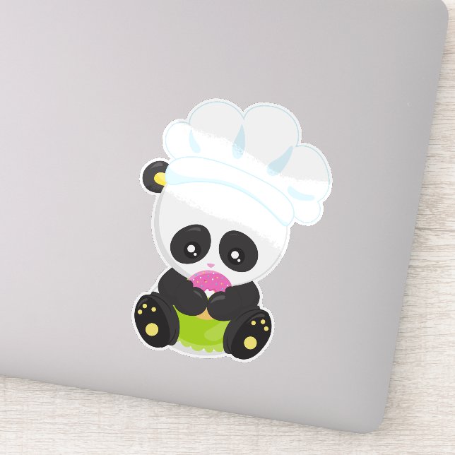 Cooking Panda, Baking Panda, Panda With Doughnut (Detail)