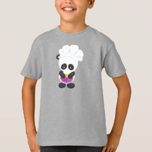 Cooking Panda, Baking Panda, Panda With Pie, Apron T-Shirt