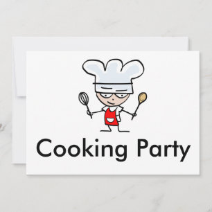 Cooking party invitations