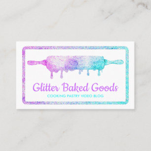 Cooking pastry  drip rolling pin business card